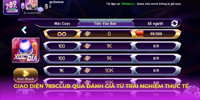 Cược thủ đánh giá giao diện 789CLUB từ trải nghiệm thực tế